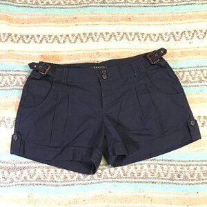 Mango Women's Pleated front design Navy Shorts w/ Pockets Sz 8